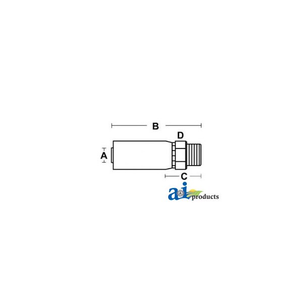 (HC-MB) Male O-Ring Boss - Rigid 3" x2" x2"